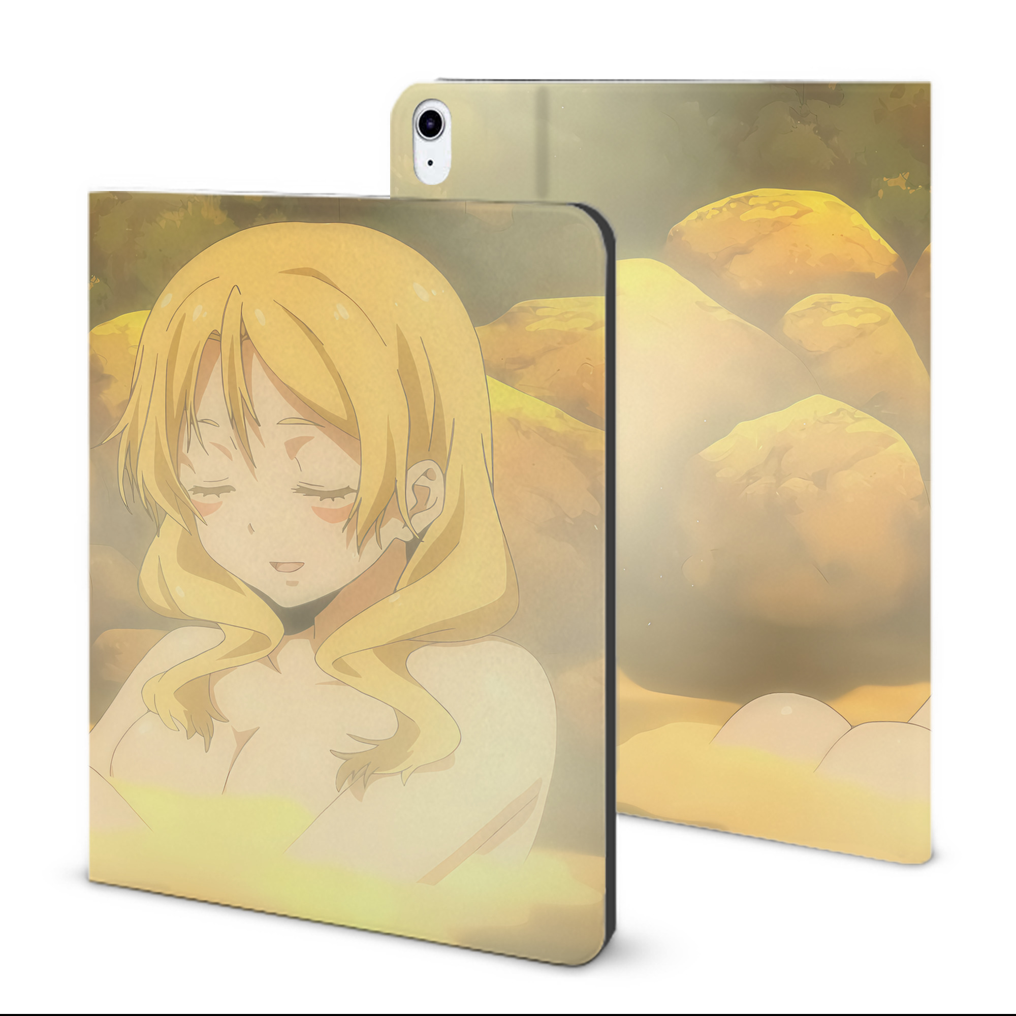 （画像用） 転スラ Regarding Reincarnated to Slime IPad ケース ブック型 PUレザー TPU 耐衝撃 軽量 薄型 ペン収納なし 全面保護 IPad 各モデル対応